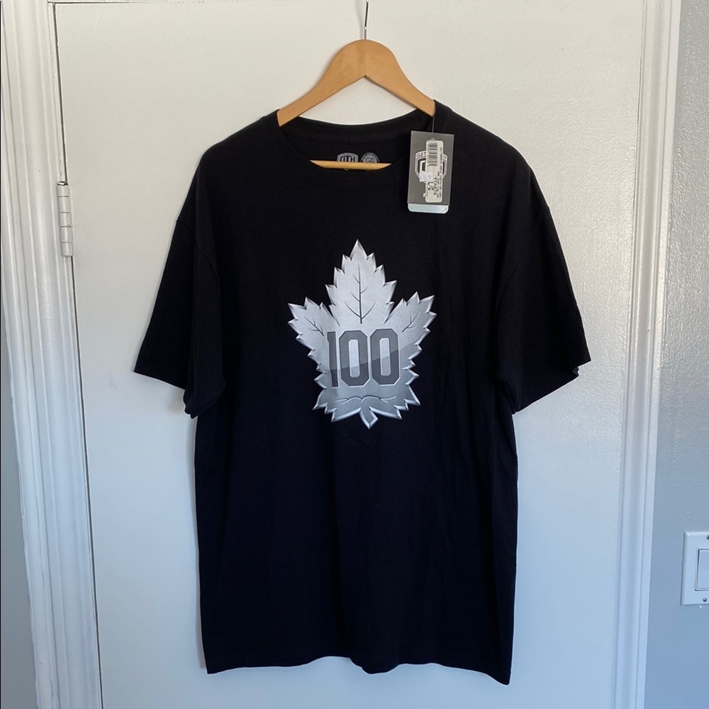 Black and Silver Short Sleeve Tee with Graphic Design